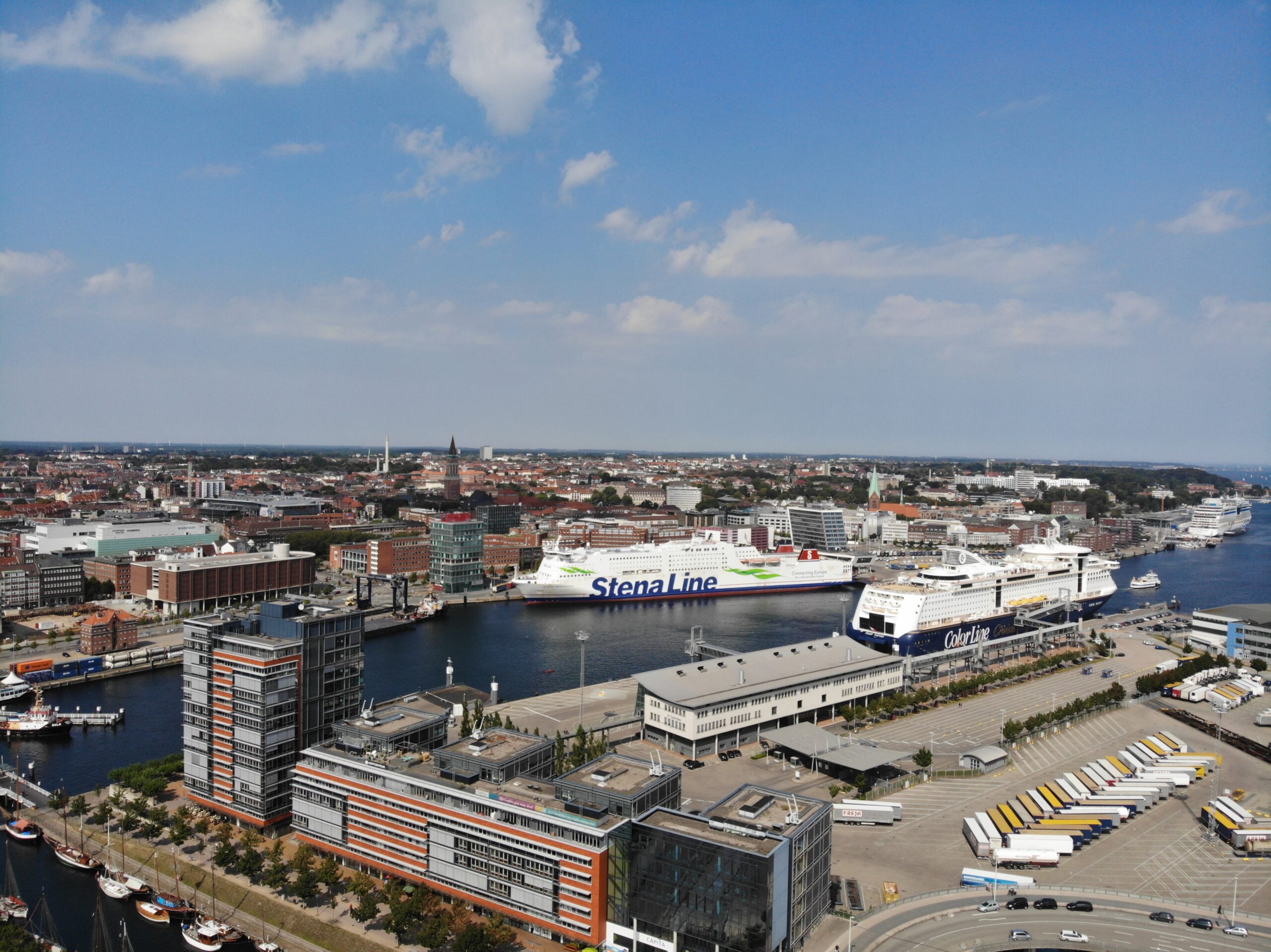 Kiel von oben für private Monteurzimmer